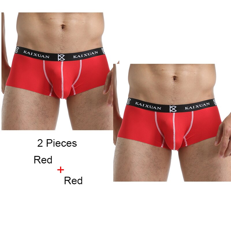 2Pcs/1Pcs Men Sexy Seamless Underwear Underpants Mens Ultra-thin Boxershorts Male Low-rise Mesh Slips Homme Panties Boxer Shorts