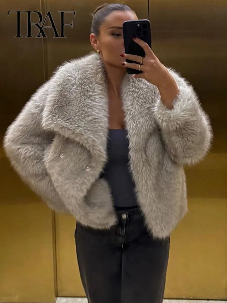 ONKOGENE Metall Farbe Pailletten Gewebte Jacke Für Frauen Lose Stehkragen Langarm Mantel 2023 Herbst Winter Chic Weibliche Oberbekleidung