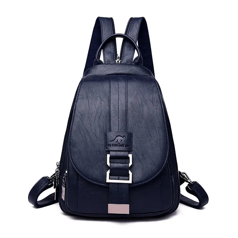 Frauen Anti diebstahl Rucksack Hohe Qualität Leder Schule Schulter Taschen Für Teenager Mädchen Multifunktions Rucksack Damen Brust Tasche