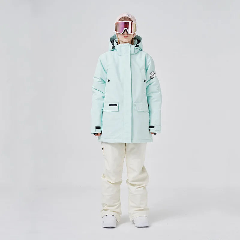 Winter Neue 2022 Ski Anzug Frauen Outdoor Sport Snowboard Jacken Ski Set Winddicht Wasserdichte Overalls Schnee Hosen Warme Atmungsaktiv