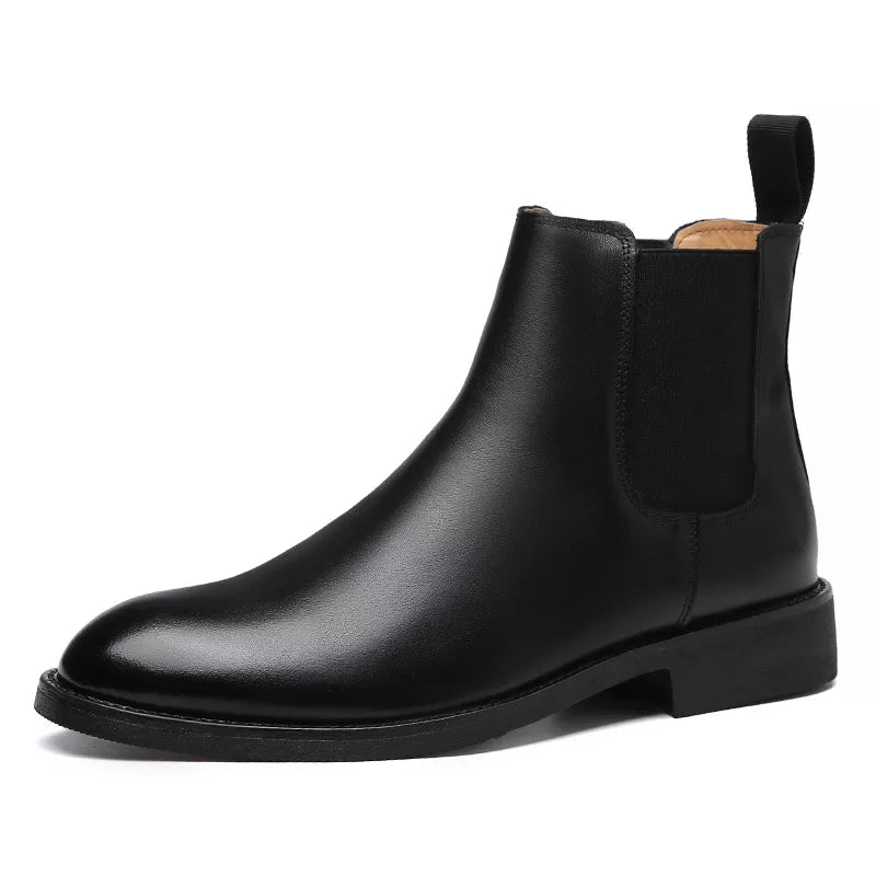 Men's Classic Retro Genuine Leather Chelsea Boots Men Fashion Ankle Boot Mens Casual British Style Short Boot High-Top Shoes