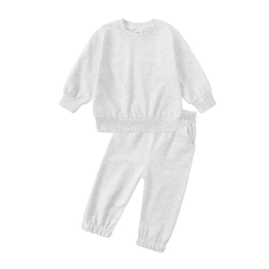 2023 Kids thin Tracksuit Clothes Solid Spring Autumn Sweatshirt Long Sleeve+Pants Boy Girl Suit Toddler Children Sports Outfits