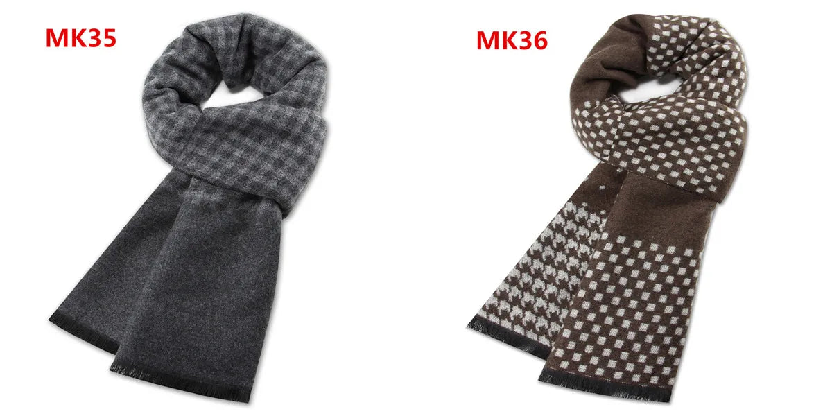 Kaschmir Schal Männer Winter Streifen solide karierte Wolle Schal Luxus klassische warme Kaschmir Winters chals für Männer Winter Accessoires