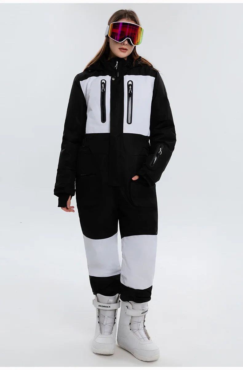 Frauen Winter Onesies Ski Anzug Im Freien Snowboard Jacke Hosen Herren Windproot Schnee Mantel Warme Isolierte Ski Overall Schneeanzug