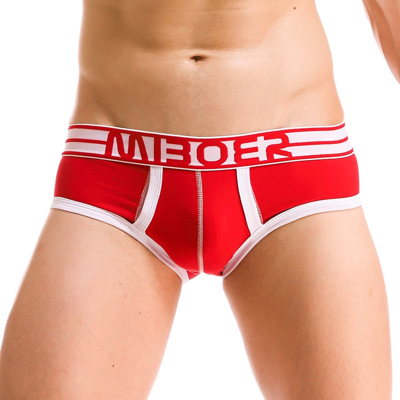 Sexy Men&#39;s Underwear Briefs Qucik Dry Convex Breathable Pouch Slip Homme Cotton Cuecas Gay Men Briefs