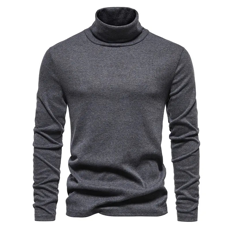 Herbst Winter Roll kragen pullover Männer Marke Pullover Mode Slim Fit Strick pullover Herren einfarbig Roll kragen pullover Mann