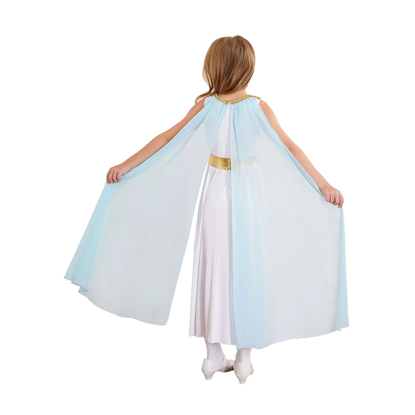 Kids Girls Roman Toga Costume Ancient Greek God Mythos Philosopher Nobility Cosplay Dress Up for Halloween Role Play Party