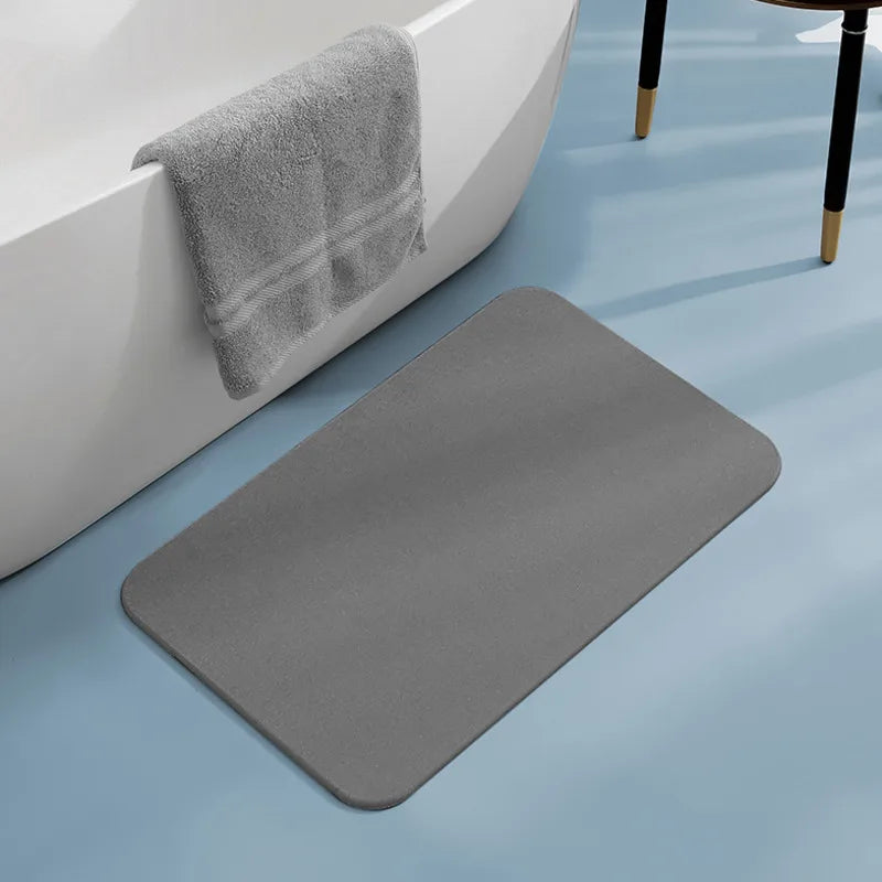 Absorbent Bathroom Bath Mat Dormitories Anti-slip Shower Rug Quick Drying Bath Mat Entrance Doormat Home Floormat Bathtub Carpet