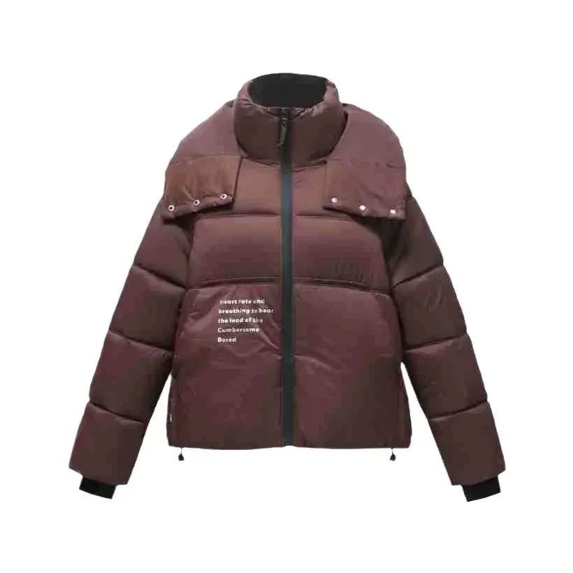 2024 neue Winter Modische Abgeschnitten Unten Baumwolle gefütterte Jacke Für Frauen Stil Puffer Mantel Verdickt Warme Lose-fit mit Kapuze Parkas