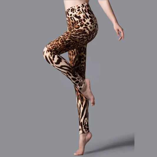 CUHAKCI High Waist Animal Printed Leggings Soft Stretchy Women Sexy Leopard Print Pencil Pants Sport Fitness Yoga Leggings S-2XL