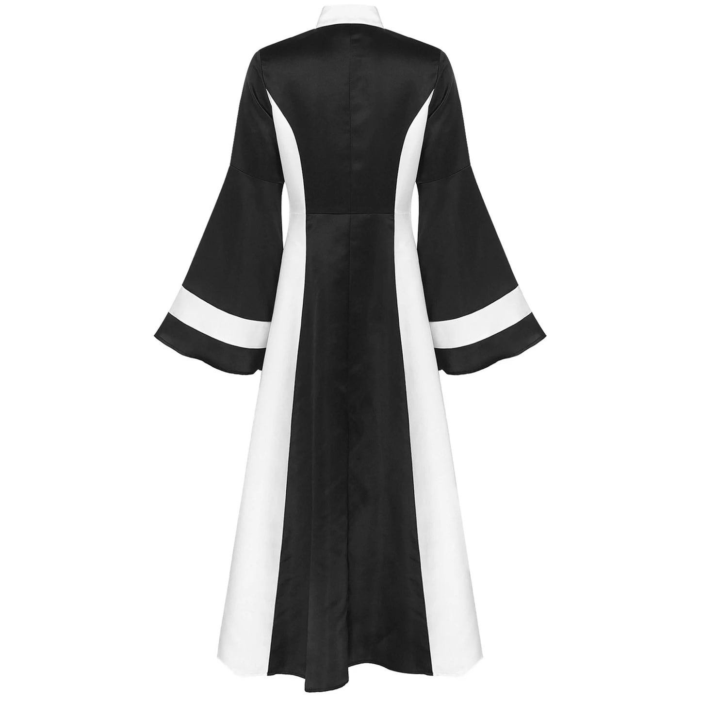 Mittelalterliches Klerus-Kleid für Damen, lange ausgestellte Ärmel, elegante Kirchenrobe, Pastor, Chor, christliches Kleid, Halloween-Cosplay-Kostüme