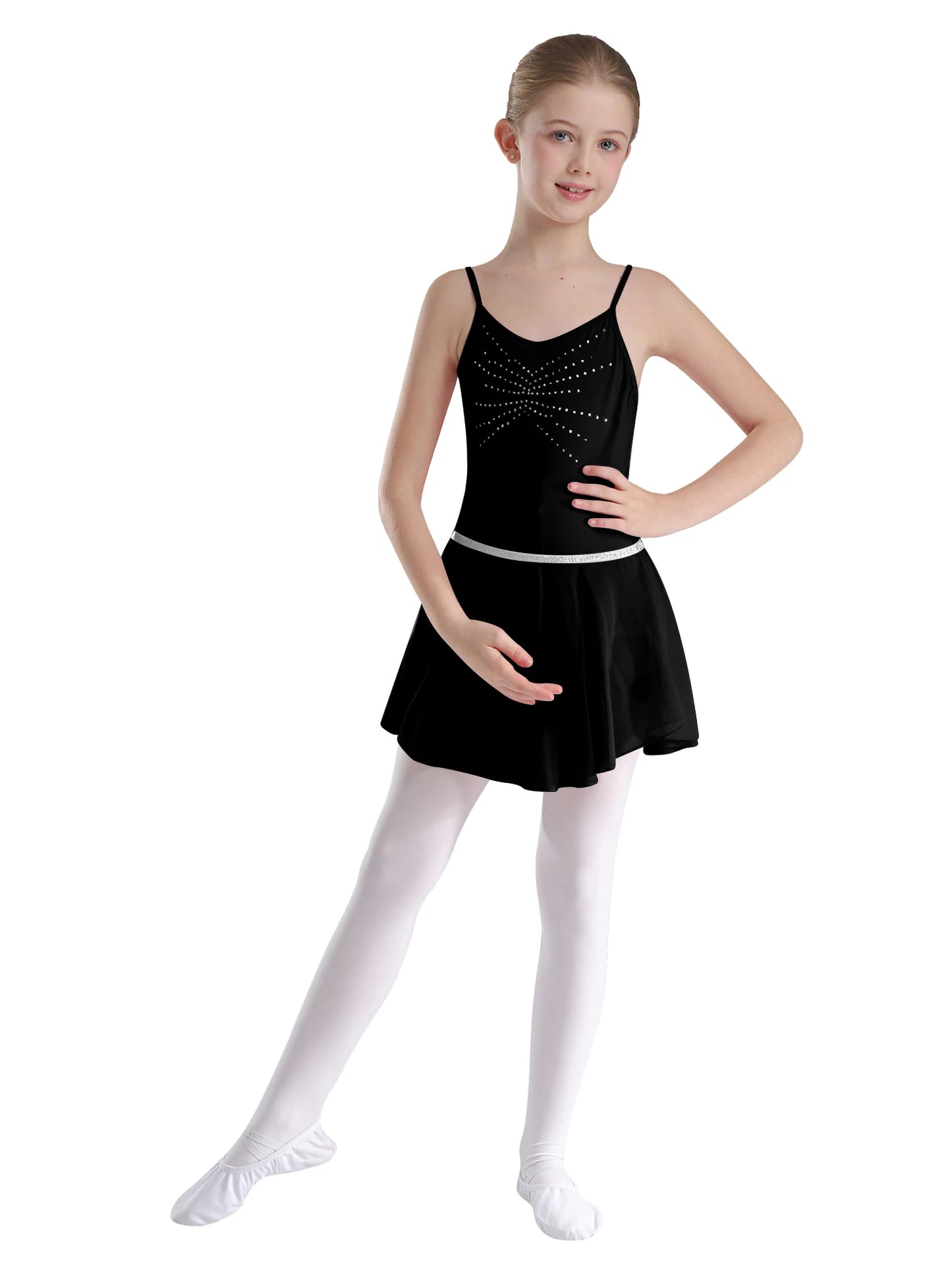 Kinder Mädchen funkelnden Ballett Tanz kleid Gymnastik Rocked Trikot Ballsaal Tanz Performance Kostüm Ballerina Dance wear