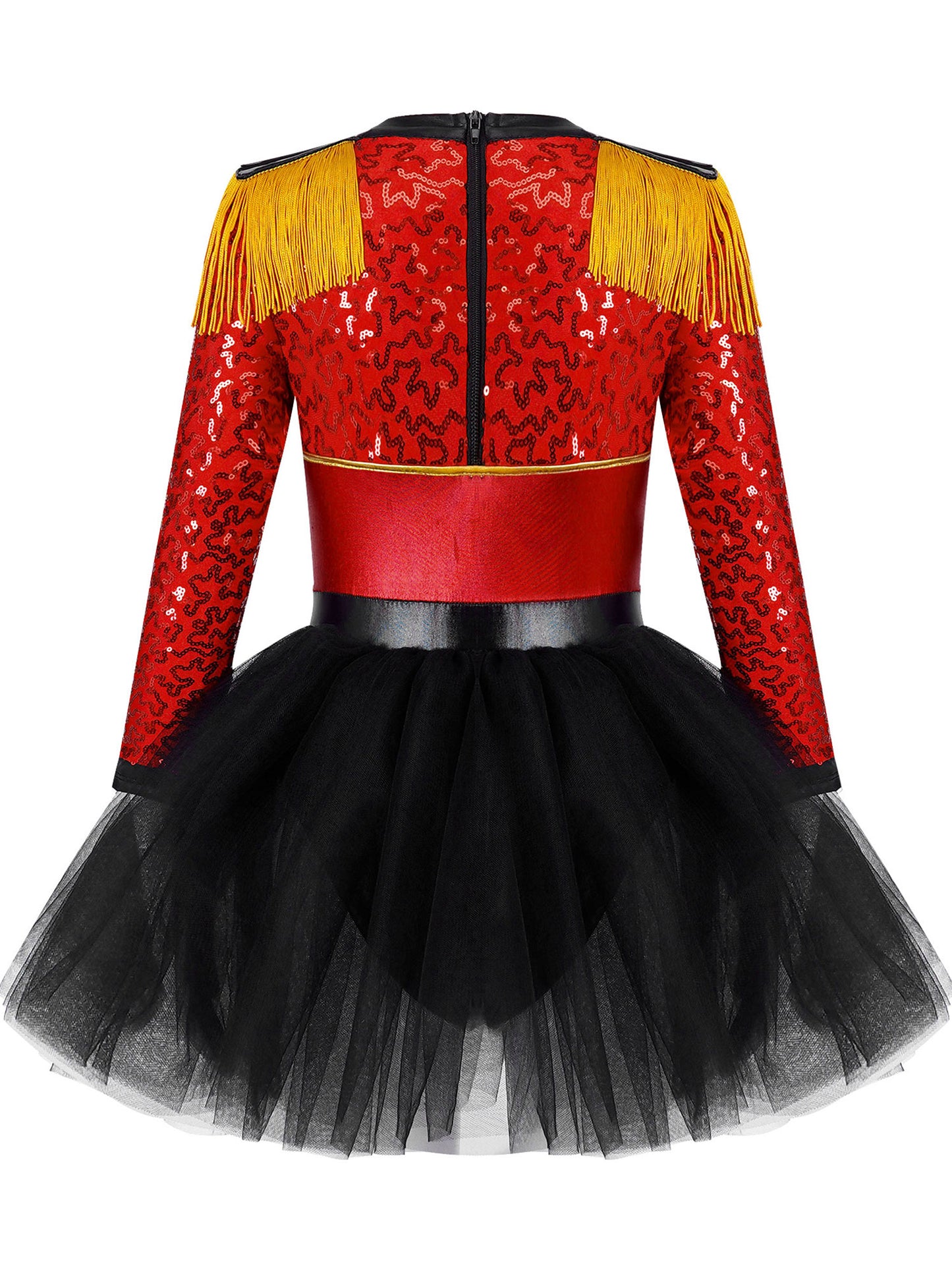 Kinder Mädchen Zirkus Ring master Kostüm Halloween Showman Löwe Tamer Pailletten Tutu Kleid Trikot für Weihnachten Bühnen performance