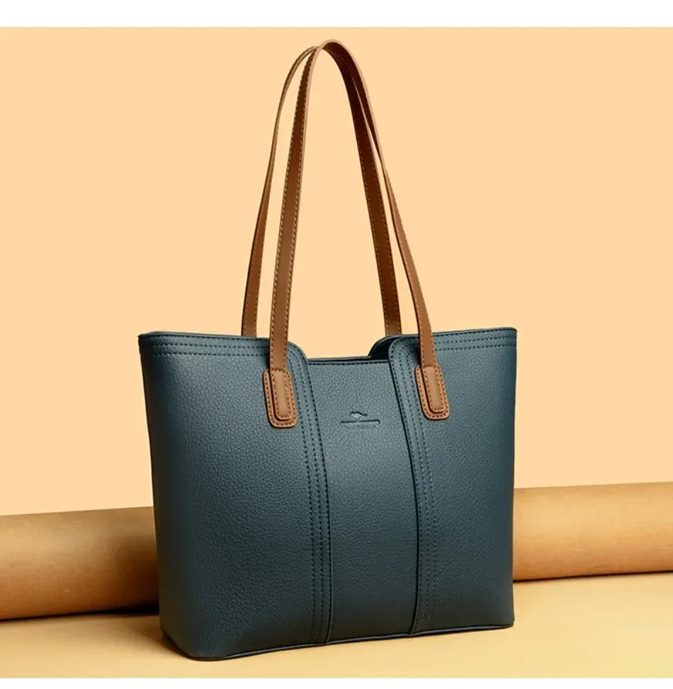 Echte Marke 3 Schichten Frauen Taschen Designer Hohe Qualität Weiches Leder Große Frauen 2024 Schulter Tasche Messenger Handtasche 2024