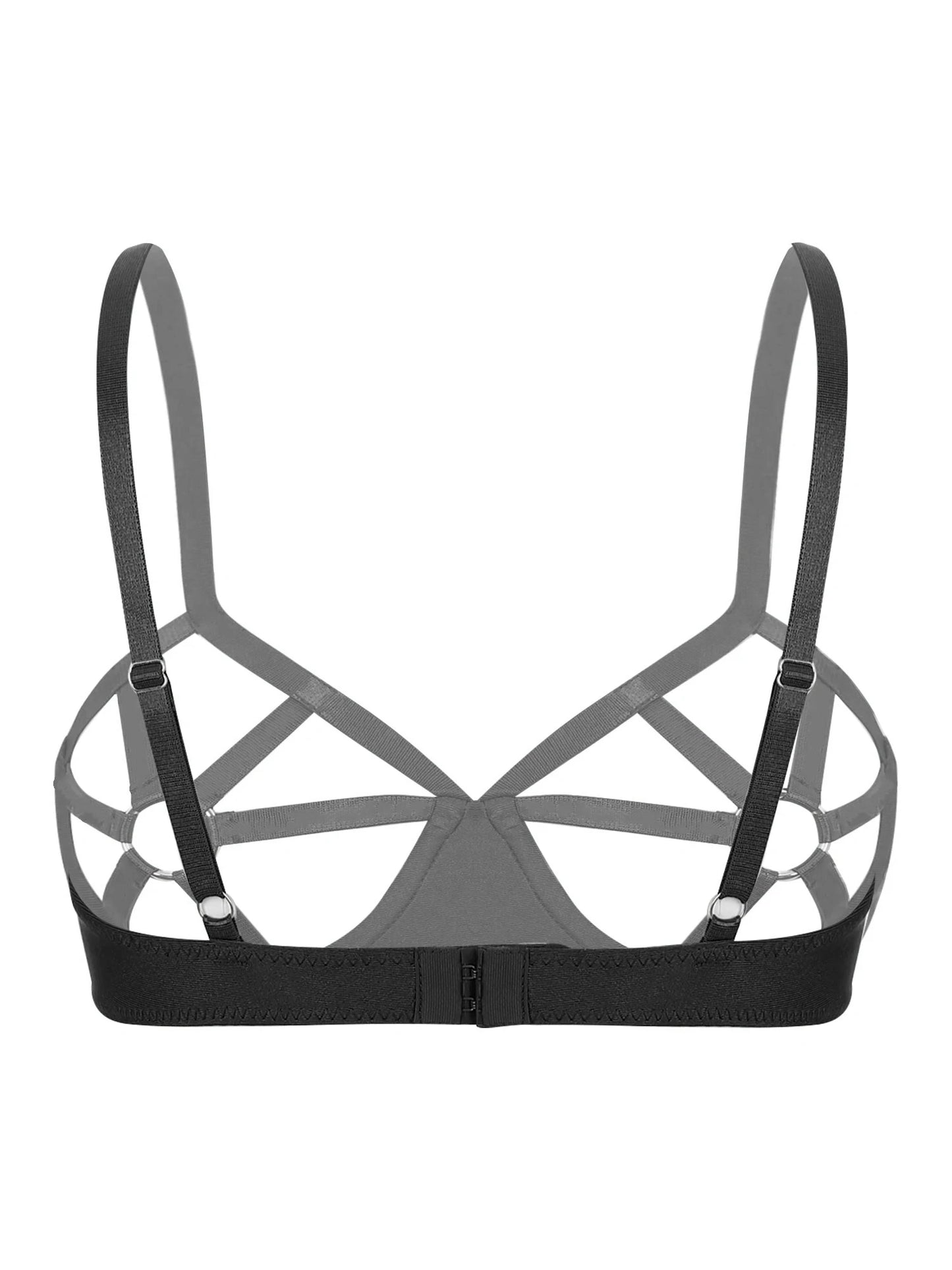 Offene Brustwarzen für Damen Push-up-BH glänzender Strass sehen durch Riemchen Crop Top unter verdrahtete Bustier Bra lette Unterwäsche