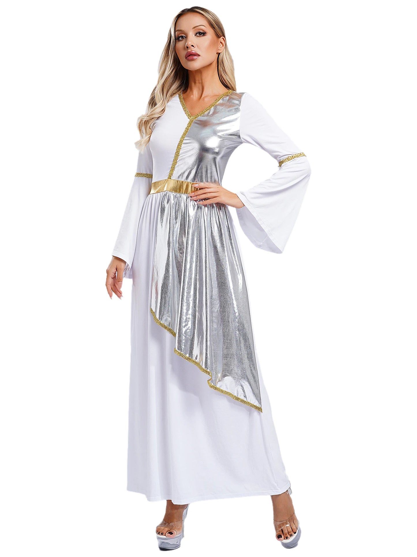 Frauen Toga Kostüm alten griechischen Gott römische Prinzessin Kleider Robe Mythos Philosoph Adel Halloween Cosplay verkleiden