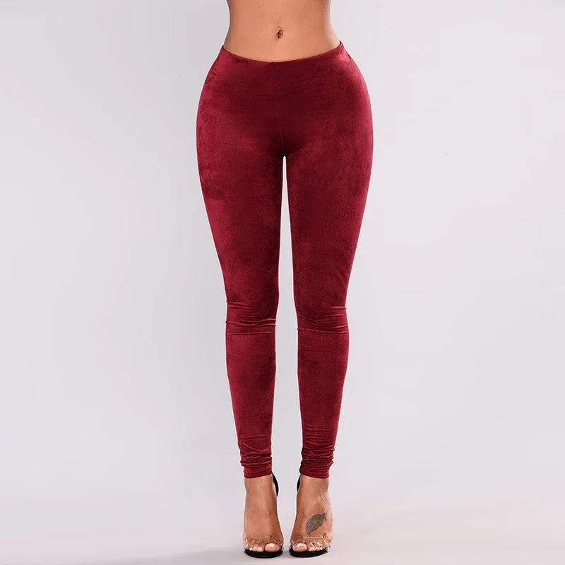 Vintage Burgunder Wildleder Leder Bleistift hose Frauen hohe Taille Bodycon Hose Damen Stretch schlanke nahtlose Leggings neue benutzer definierte