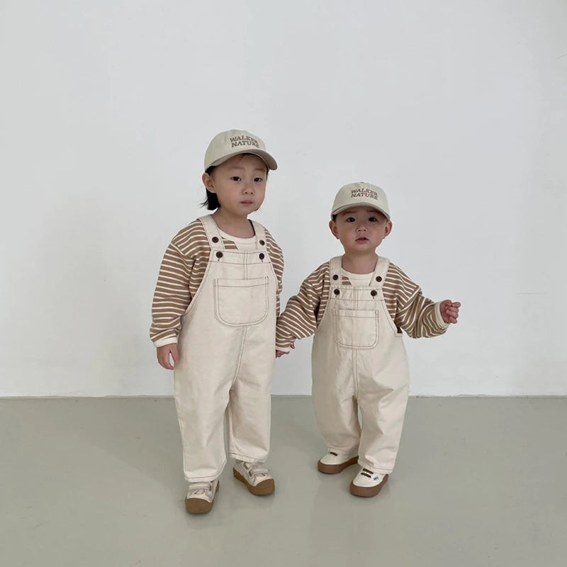 1 2 3 4 5 6 Jahre Baby Jungen Mädchen Overalls Kinder Hosenträger Hose Frühling Herbst neue Mode koreanischen Stil Träger Jeans hose