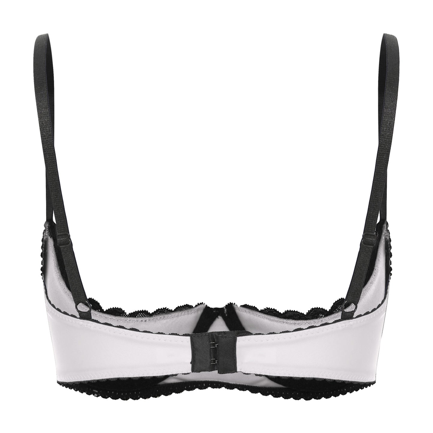 Damen sexy bestickte Spitze Demi Cup BHs Balcon ette ungefüttert unter verdrahtet Regal BH Bra lette Push-up Bandeau Unterwäsche