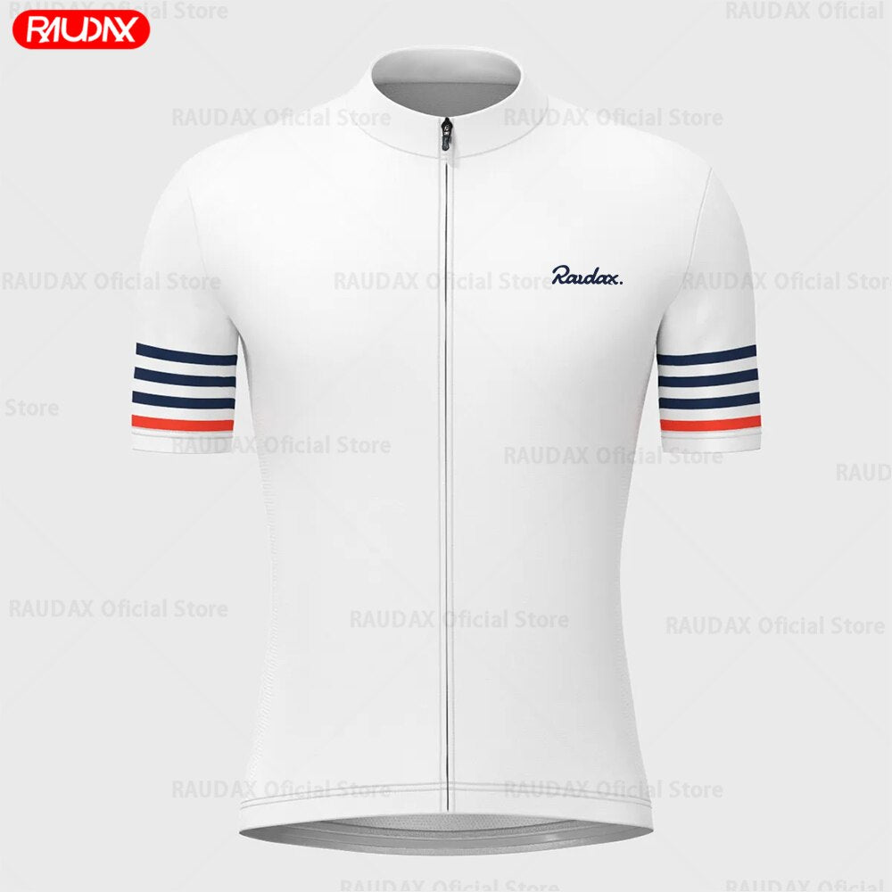 2023 Raudax Cycling Bib Shorts Men&#39;s Mountain Bike Jersey Clothing Summer Complete Racing Bicycle Clothes Quick-Dry Sports Set