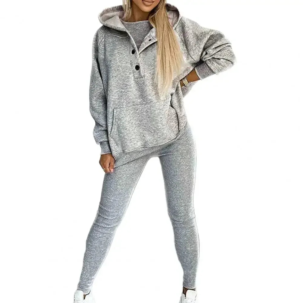 Frauen 3-teiliges Set Lässige Herbst Winter Sport Anzug Hoodies + Weste + Hosen Warme Sportliche Frauen Set outwear Anzug