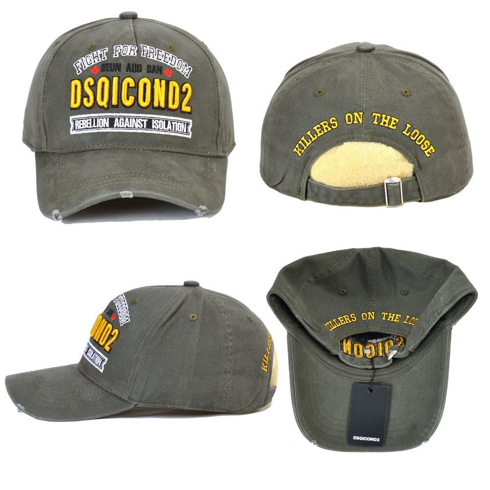 DSQ2 brand Baseball Caps Cotton DSQICOND2 Letters High Quality Cap Men Women Embroidery Design Hat Trucker Hat Snapback Cap