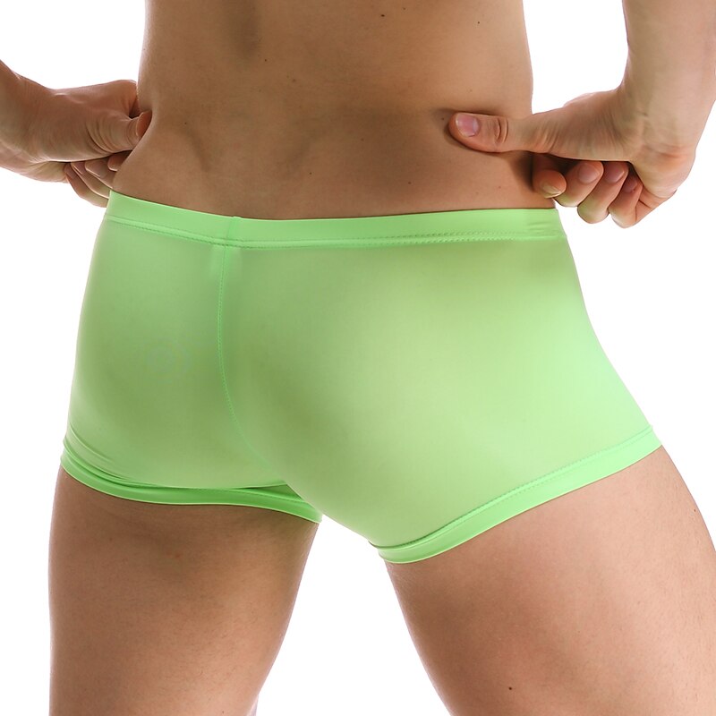 Sexy Men&#39;s Underwear Ice Silk Men&#39;s Panties Sexy Seamless Boxer Shorts Underpants Bikini Ultra-thin Boxers