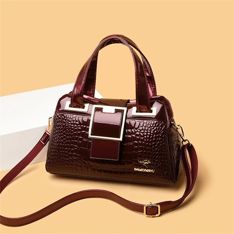 2023 New Crocodile Pattern Leather Shoulder Bags Casual Tote Bag Bolsos Luxury Designer Handbag Brand Crossbody Bags for Women