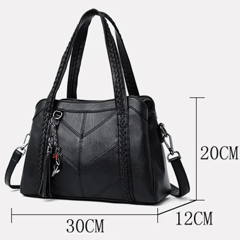 Sac A Main Weiches Leder Luxus Handtaschen Frauen Taschen Designer Damen Handtasche Hohe Qualität Quaste Umhängetaschen Für Frauen Tote Tasche