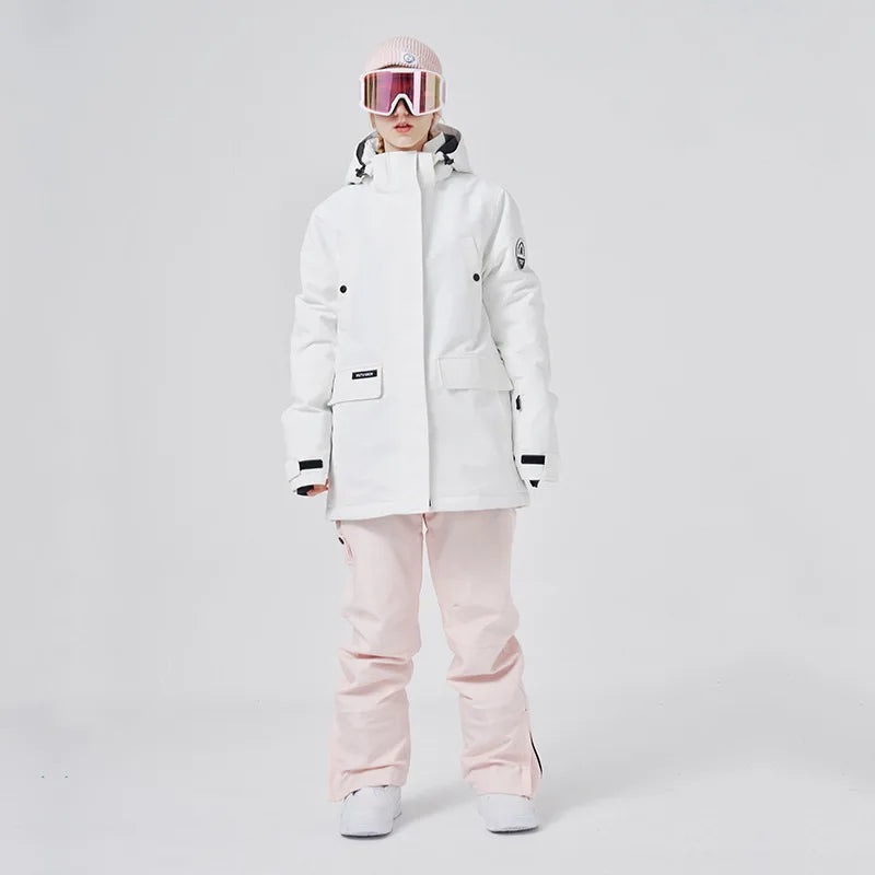 Winter Neue 2022 Ski Anzug Frauen Outdoor Sport Snowboard Jacken Ski Set Winddicht Wasserdichte Overalls Schnee Hosen Warme Atmungsaktiv