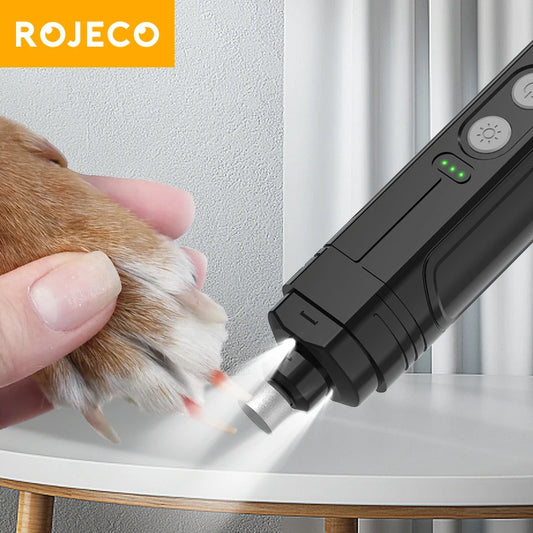 Rojeco P3 elektrische Haustier Nagels chl eifer für Hund Nagel knipser führte wiederauf ladbare Haustier Clipper Katze Klaue Nagels ch neider Pflege Zubehör