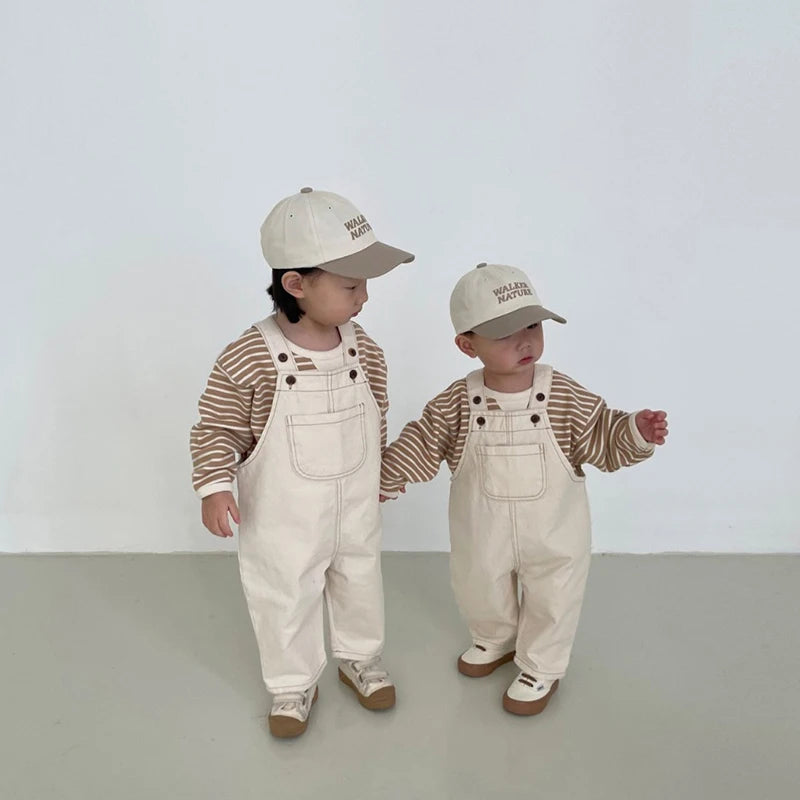 1 2 3 4 5 6 Jahre Baby Jungen Mädchen Overalls Kinder Hosenträger Hose Frühling Herbst neue Mode koreanischen Stil Träger Jeans hose