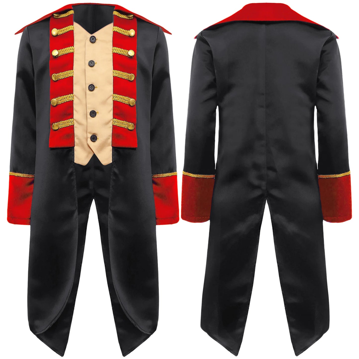 Britischer Rotmantel-Kostüm für Jungen, revolutionärer Krieg, Gründung, Vateruniform, Halloween, historische Kolonial-Allgemein-Frackjacke