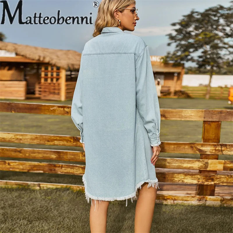 Einreihige Strickjacke kurzes Kleid