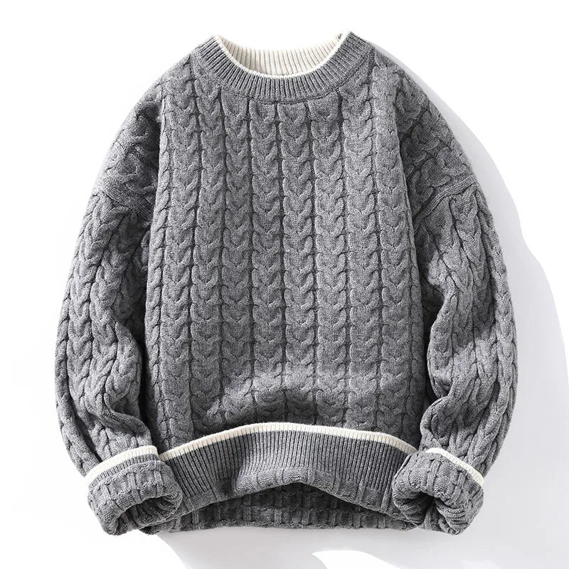 Winter dicke warme Pullover Männer o Hals gestrickte Pullover Mode lose Herren Strickwaren Freizeit pullover Paar Strick pullover