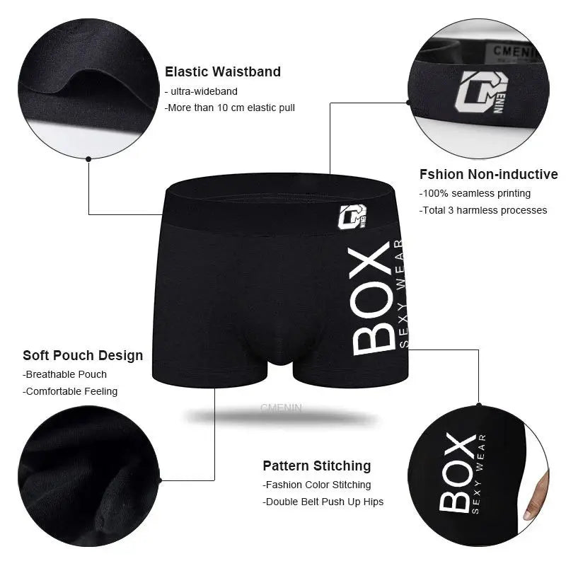 4 teile/los Orlvs Marke Mann Unterhosen Boxershorts Baumwolle Männer Boxer männlich atmungsaktive Unterwäsche Herren Höschen Soft Boxer or212