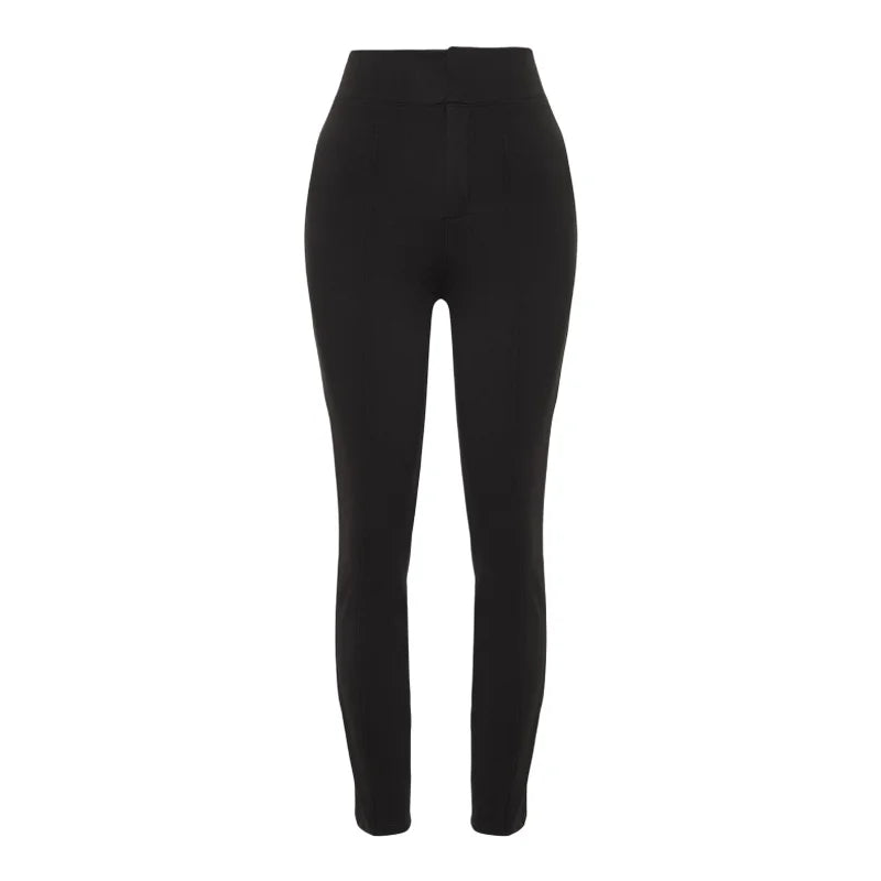 Trendyol TYZA Damen-Hosen und Caprihosen, einfarbig, schmale Passform, Interlock-Skinny-Fit, Business-Hosen und Caprihosen, Röhrenjeans für Schwangere