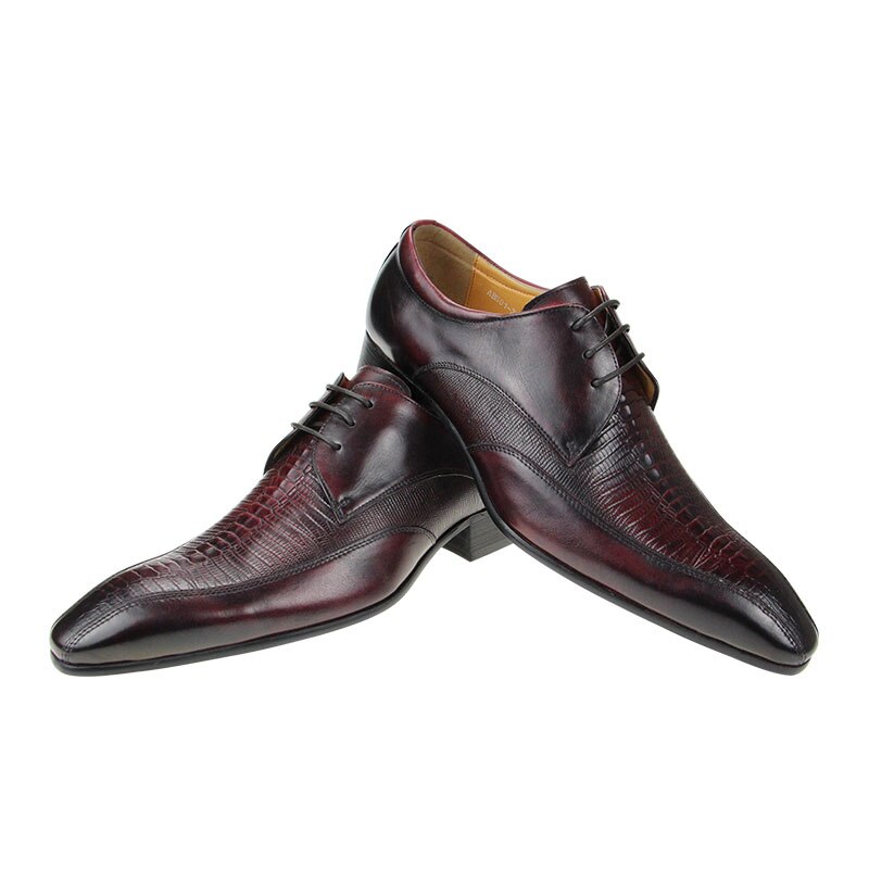 Luxury Italian Business Leather Shoes First Layer Cowhide High-end Retro Formal Wear Casual Brogue Carved Trendy Men&#39;s Shoes