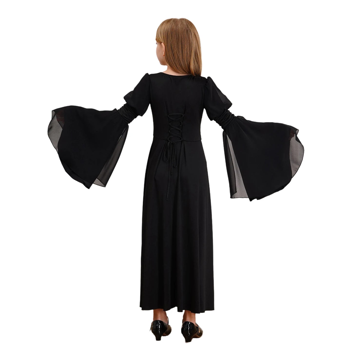 Kinder Mädchen mittelalter liche Renaissance Fee Kostüm Glocken ärmel Perlen viktoria nischen Kleid Retro-Kleid für Halloween Cosplay-Party