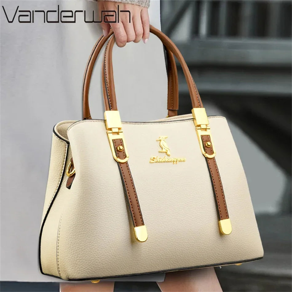 Echte Luxus Frauen Handtaschen und Geldbörsen Marke Designer Umhängetaschen Hohe Qualität Leder Schulter Messenger Tasche Casual Totes