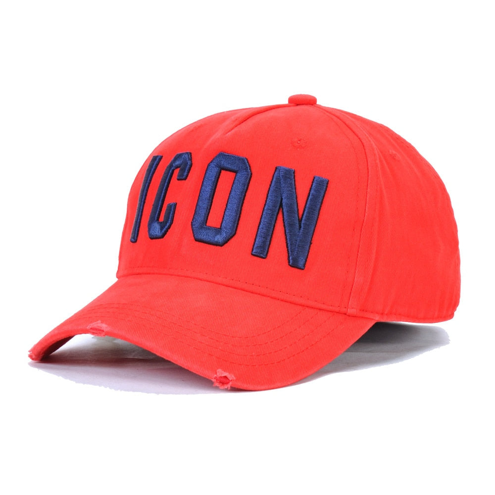 DSQICOND2 Brand 100% Cotton Baseball Caps ICON Letters High Quality Cap Men Women Customer Design Hat Black Cap Dad Hats