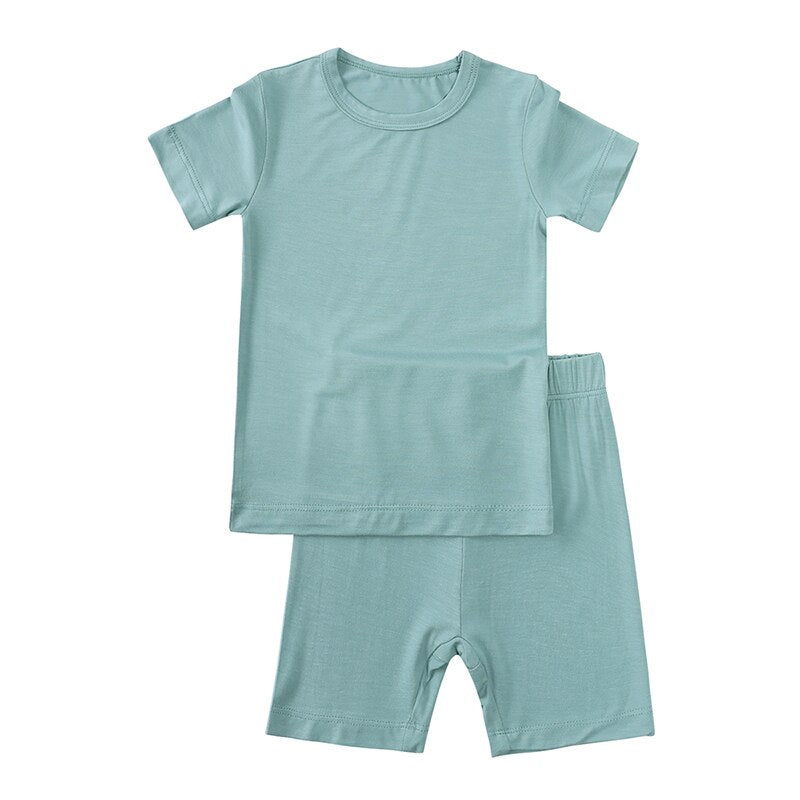 Bamboo Fiber Toddler Kids Pajamas Sleepwear Set