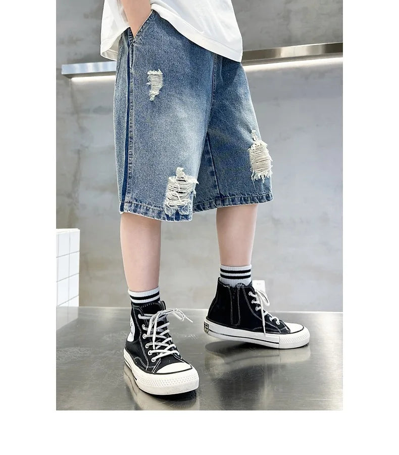 Sommer Teenager Jeans shorts neue Mode koreanische Version Kinder kurze Hosen 4 5 6 7 8 9 10 11 12 Jahre Kinder kleidung