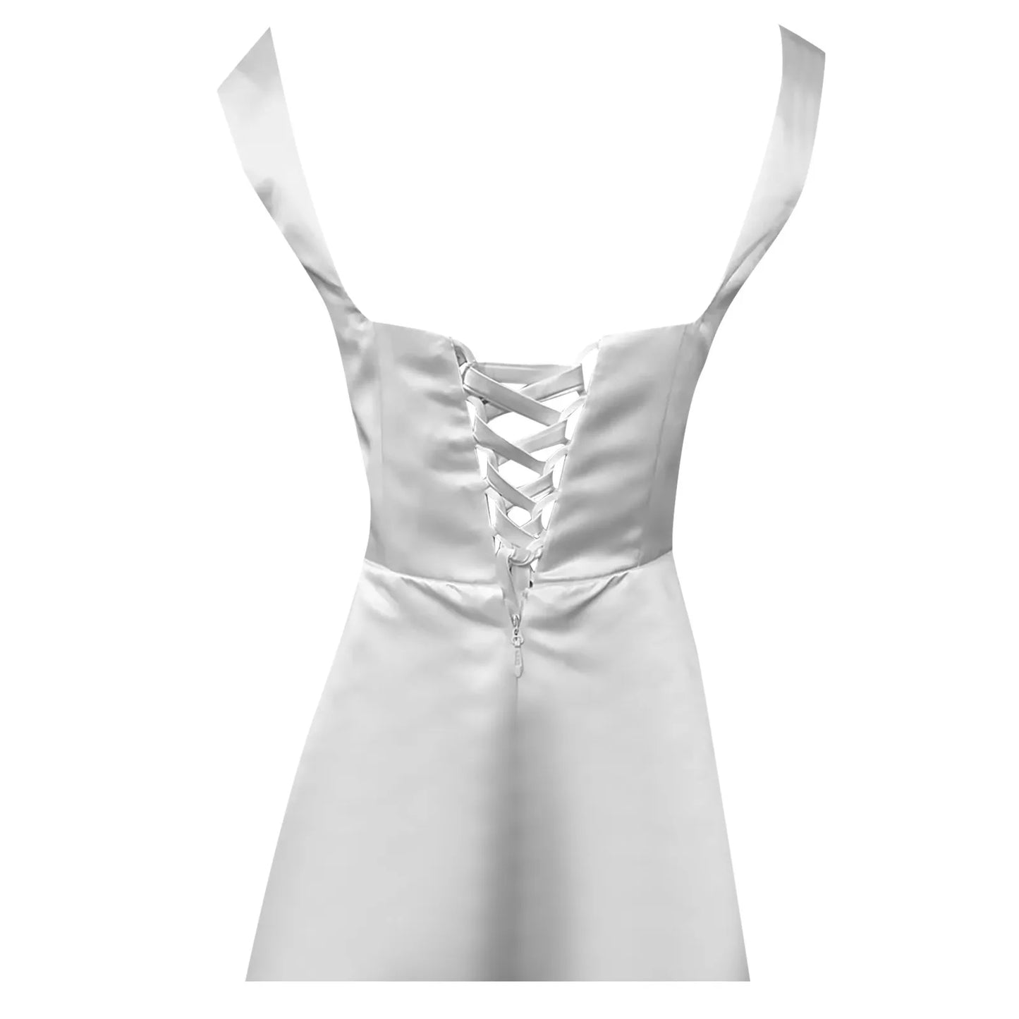 Einfarbig minimalist isch kurz eine Linie Kleid Satin ärmellose Hochzeit elegante Kleider moderne Cocktail Abendkleider Frauen