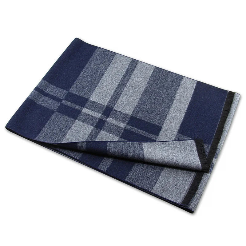 Winter Kaschmir Schal für Männer Plaid Farbe warme Pashmina Schal Kopf Wickel Quaste Schals gestrickt Männer Foulard Decke Farbe