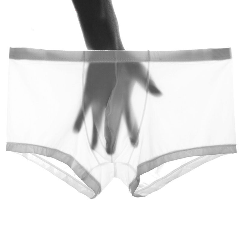 Sexy Men&#39;s Underwear Ice Silk Men&#39;s Panties Sexy Seamless Boxer Shorts Underpants Bikini Ultra-thin Boxers