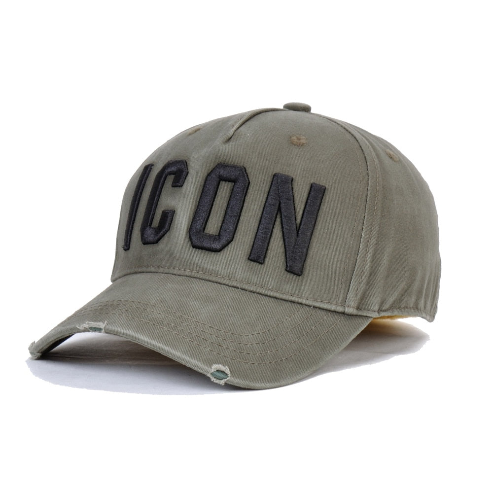 DSQICOND2 Brand D2 100% Cotton Baseball Caps ICON Letters High Quality Cap Men Women Customer Design Hat Black Cap Dad Hats
