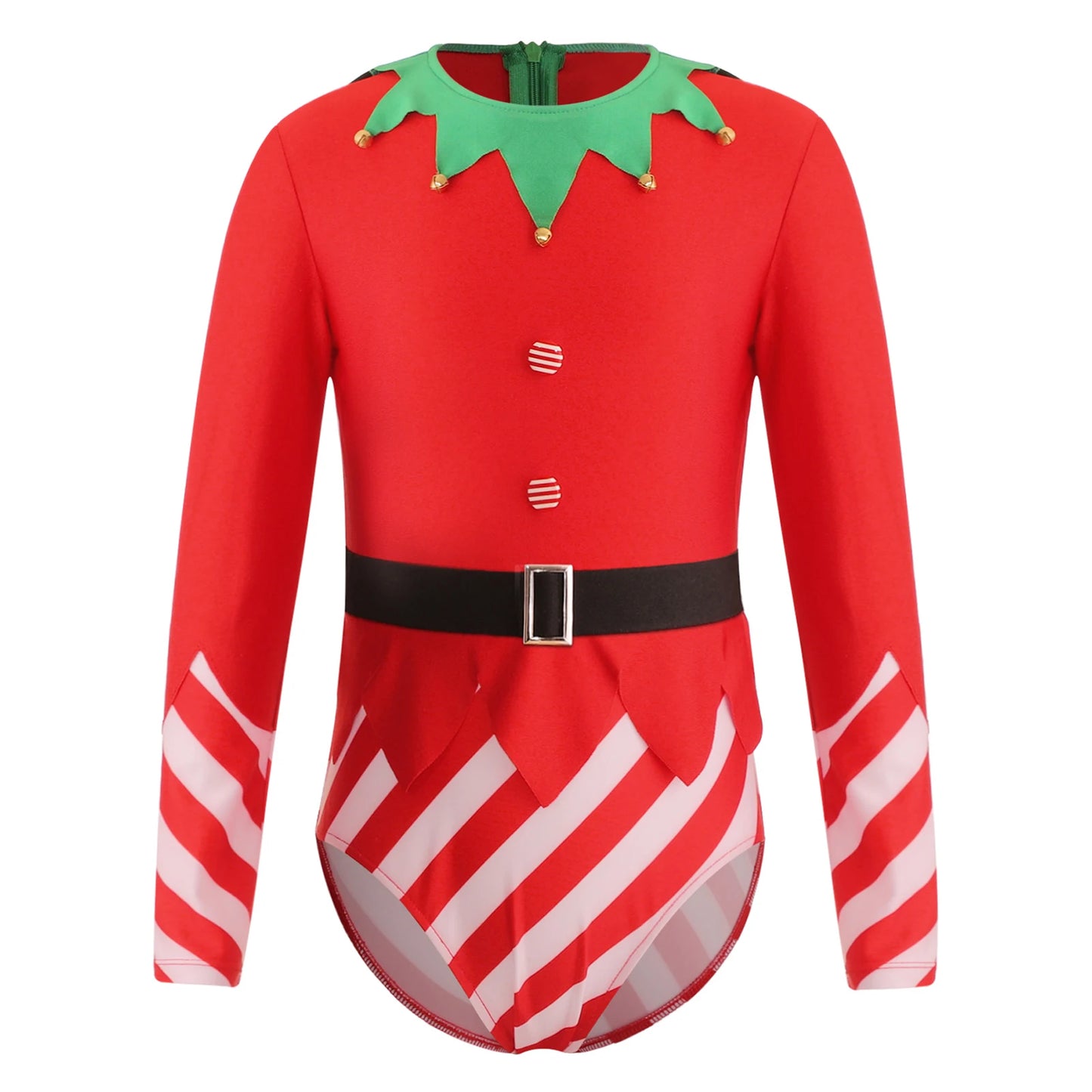 Kinder Mädchen Weihnachten Tanz Trikots sportliche Gymnastik Bodysuit Santas Helfer Weihnachten Party Urlaub Bühne Performance Kostüm