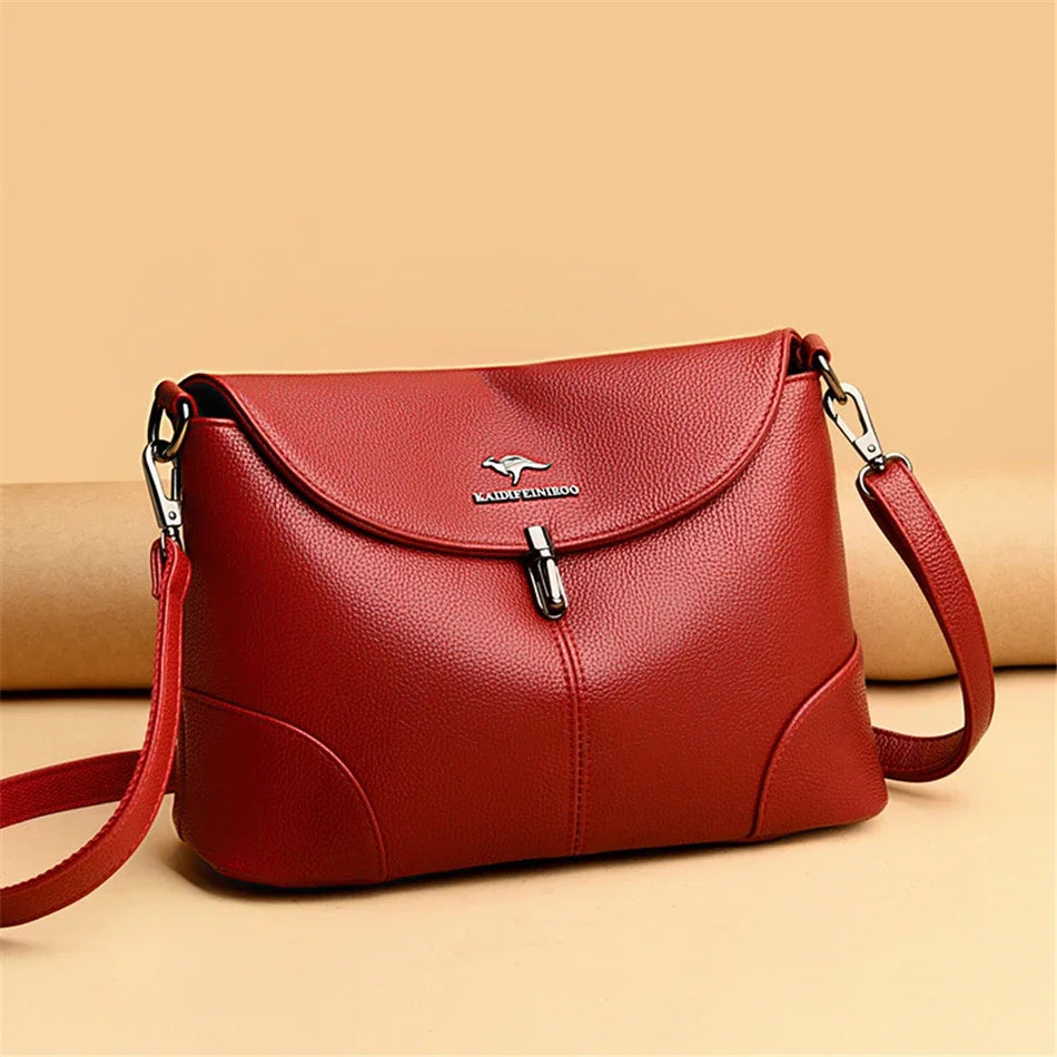 Leder Lässige Umhängetaschen für Frauen 2024 Damen Luxus Designer Handtasche Hohe Qualität Schulter Tasche Sac Cross Body Tasche Frau