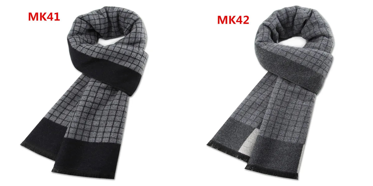 Kaschmir Schal Männer Winter Streifen solide karierte Wolle Schal Luxus klassische warme Kaschmir Winters chals für Männer Winter Accessoires